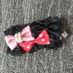 ディズニー　ミニーちゃん　髪飾り　クリップ