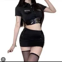 ポリス コスプレ 衣装 セットアップ ブラックのサムネイル