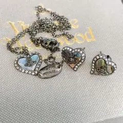 ヴィヴィアン シェル ハート ネックレス ピアス セット