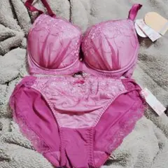 チュチュアンナ　永遠のブラ　上下セット　ワインレッド　大きな胸を小さく見せる