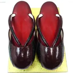 金鷲本舗　キンワシ印　防寒草履　冬草履　エンジ色×黒色　和装　着物