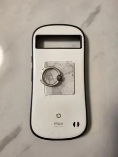 iFace スマホケース ホワイト バンカーリング付き