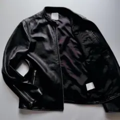 【XLサイズ 美品】UNITED TOKYO シングルライダース ラムレザー 黒