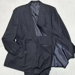 XL 大きいサイズ‼️ ダブルスーツセットアップ　ネイビー　紺　古着　ヴィンテージ