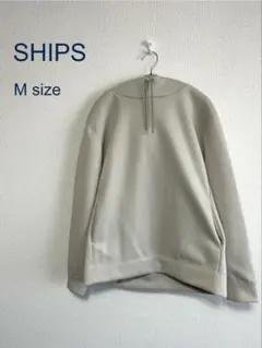 【美品】 SHIPS パーカー プルオーバー ホワイト系 Mサイズ