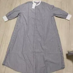 BEAMS HEART ストライプ 長袖ワンピース フリーサイズ