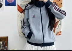 adidas 韓国　XL　トラックトップ ワッフル アディカラー