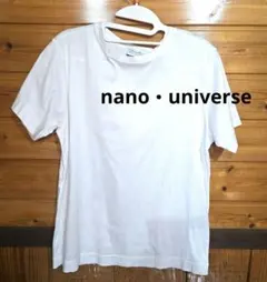 nano universe Dresstee 白 メンズTシャツ　コットン100