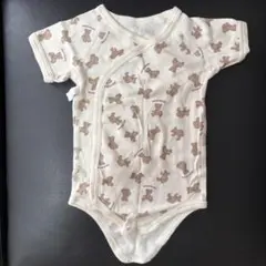 クマ柄 コットンロンパース 70cm