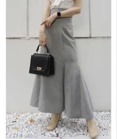MERCURYDUO バックレースアップストレッチマーメイドスカート