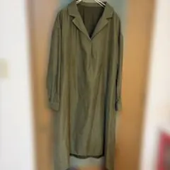 【美品】オリーブ色 長袖シャツワンピース switch by arch