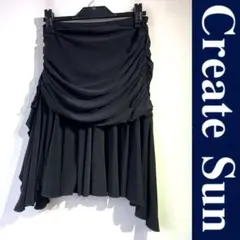 Y5753【Create-Sun クリエイトサン】M★黒 スカート☆社交ダンス