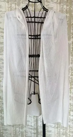 DIESEL ロングカーディガン ホワイト　春夏　特徴的な襟