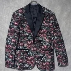 zara man ザラ　フローラル柄 テーラードジャケット　タキシード　42 2025年最新】タキシード zaraの人気アイテム - メルカリ