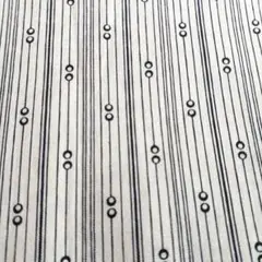 綿(プリント) 白黒ストライプ生地