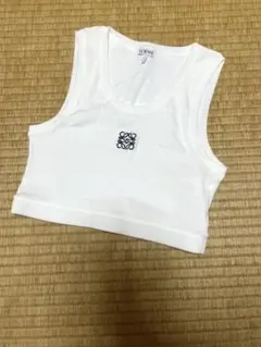 【正規品】LOEWE リブ編み タンクトップ M ホワイト 正規品】LOEWE リブ編み タンクトップ M ホワイト 正規品】LOEWE