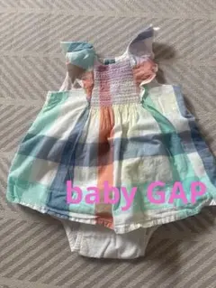 baby GAP チェック柄ワンピース 0-3ヶ月　50㎝ コットン100% 綿
