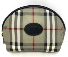 M5/070 BURBERRY バーバリー ポーチ ラウンド型バッグ グレー - メルカリ