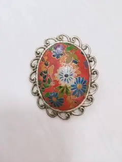 ブローチ 花柄 アンティーク 昭和レトロ 飾り