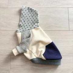 犬服 小型犬パーカーフード付き トレーナー生地 犬用ウェア 秋冬ウェア