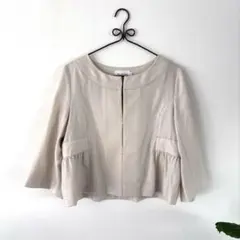 Bon mercerie ボンメルスリー ノーカラー ジャケット バックリボンのサムネイル