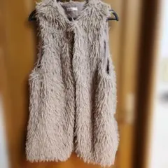 Helm グレージュファーノースリーブベスト ジレ