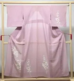 A5◆着物くつろぎ 夏物 アザミの花 付下げ 綿 薄物 絽 紗 着物 B◇着物くつろぎ 夏物 アザミの花 付下げ 綿 薄物 絽 紗 着物 - メルカリ