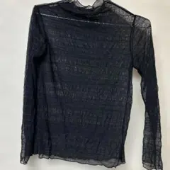 シースルー ブラック 長袖 トップス