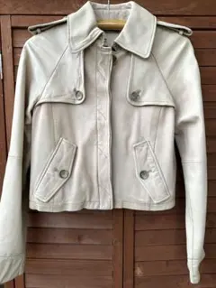 ドルチェ&ガッパーナ◻︎トレンチ風ショートジャケット　ヴィンテージ 豹柄 本革