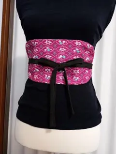 着物リメイク　リバーシブルサッシュベルト　帯紐