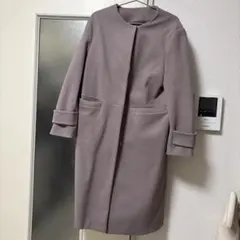 ViS ピンクグレー ロングコート M