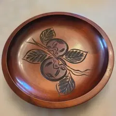 木製果物彫刻菓子入れ