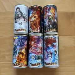 鬼滅の刃 ダイドー アイスラテ 空き缶6本 開封済み バラ売り可 中身なし