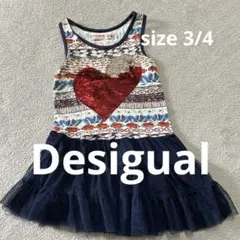 Desigual ノースリーブワンピース 3-4Y