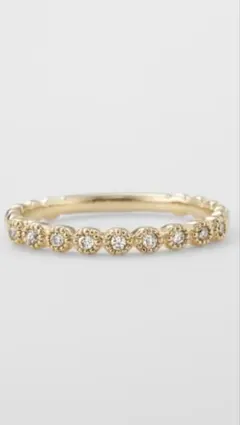 アガット　K10ダイヤモンドピンキーリング３号