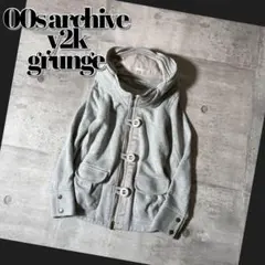 00s スウェットブルゾン ボリュームネック 短丈 N2-B 平成ギャル y2k