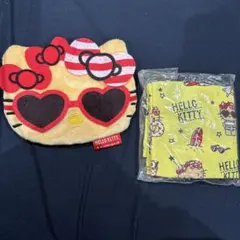 【キティ】ガチャガチャ　日焼けキティ　ポーチ　HELLO KITTY
