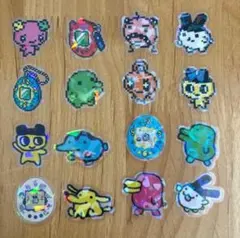 オーロラホログラムクリアシール　フレークシール　たまごっち　各1枚　おすそ分け