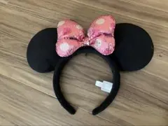 ミニー　リボン　カチューシャ　ピンク　スパンコール　パルパルーザ