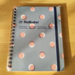【新品】Rollbahn ドット柄 スパイラルノート L ドット 水色