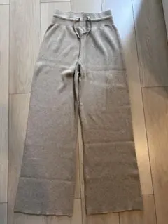 UNIQLO ウォッシャブルニットリブパンツ　Lサイズ　ベージュ