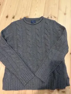 Polo Ralph Lauren グレー ケーブル編みセーター M