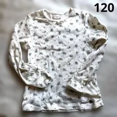 Biquette Club 花柄メッシュ長袖カットソー 120 脇裾ゴム入り