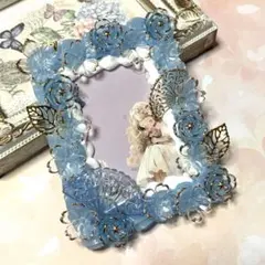 ホイップデコ　硬質カードケース　青　ブルー　和風