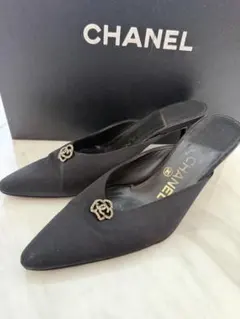 シャネル CHANEL カメリア　サテンミュールのサムネイル