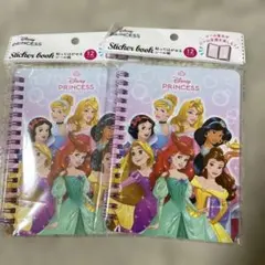 Disneyプリンセス　貼ってはがせらシール帳　2セット