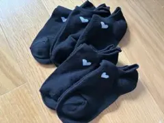 ★新品★黒色ハートロゴソックス5足セット