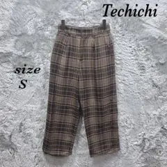 Te chichi テチチ (S) チェック柄 ワイドパンツ ウエスト後ろゴムのサムネイル