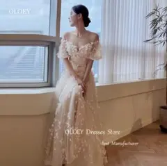 OLOEY オフショルダー ウェディングドレス
