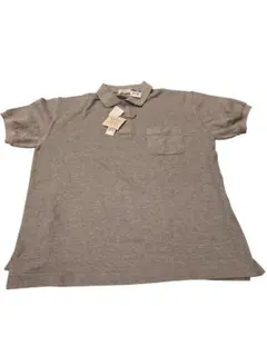グレー ポロシャツ 左胸ポケット付き